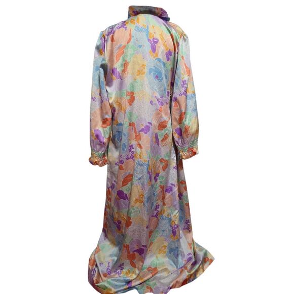 Christian Dior x I.Magnin Vintage Floral Satin Robe - Picture 4 of 6